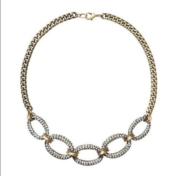 LOFT Short Pave Link Necklace